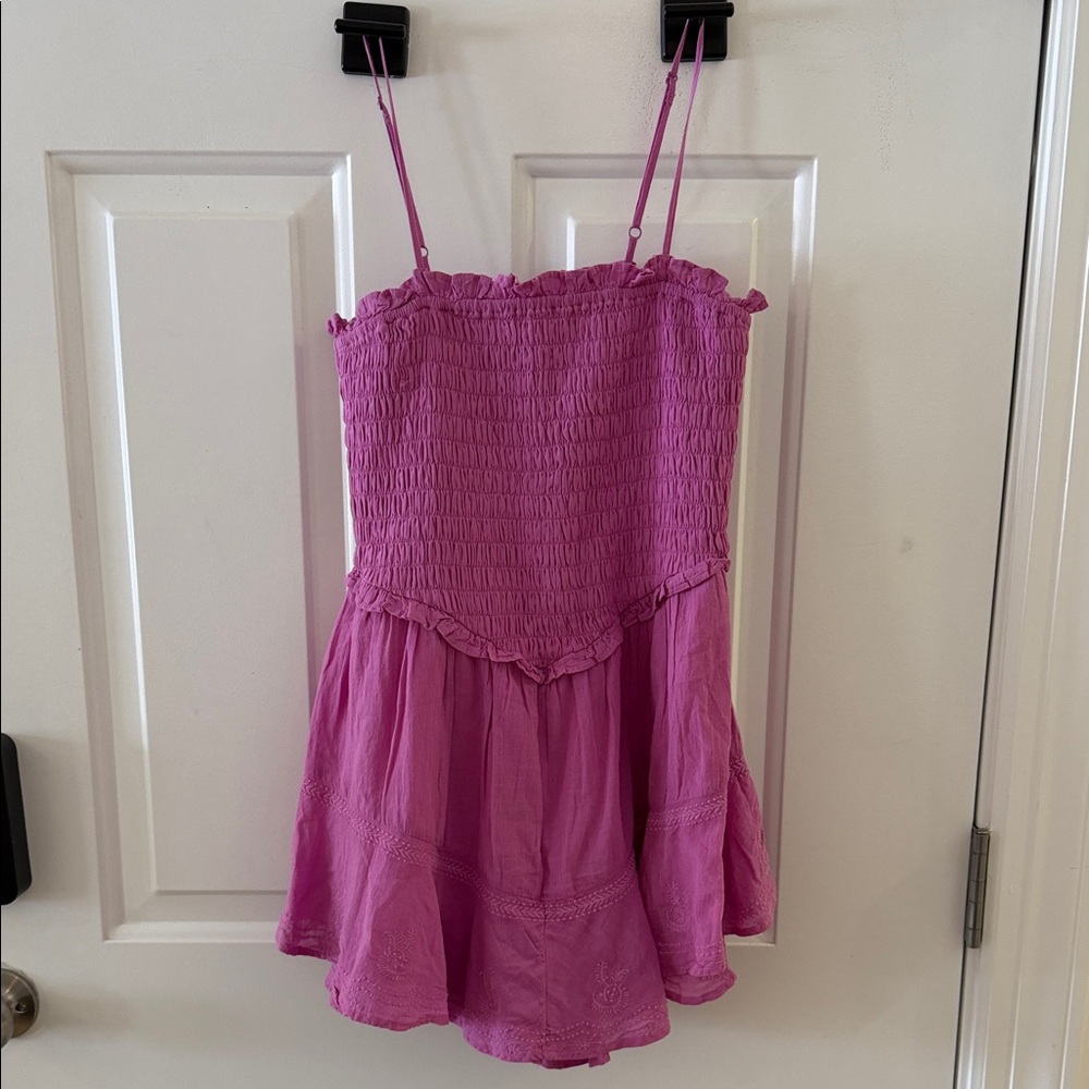 American Eagle Outfitters Pink Smocked Romper